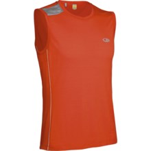 Icebreaker GT Run Ace Shirt - Merino Wool, Sleeveless (For Men) in Cajun - Closeouts