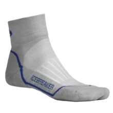 Icebreaker GT Run Lite Mini Socks - Merino Wool, Quarter-Crew, Light Cushion (For Men) in Silver/Royal/Silver - 2nds