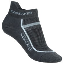 Icebreaker GT Run Micro Socks - Merino Wool, Below-the-Ankle (For Women) in Black - 2nds
