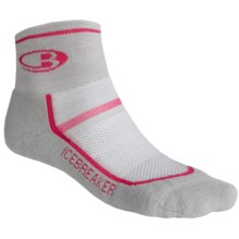 Icebreaker GT Run Micro Socks - Merino Wool, Below-the-Ankle (For Women) in Silver/Cherub/Silver - 2nds