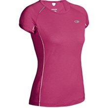 Icebreaker GT Run Rush Shirt - Merino Wool, Short Sleeve (For Women) in Cerise - Closeouts
