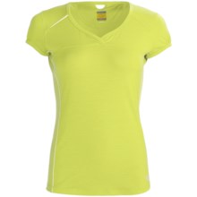 Icebreaker GT Run Rush T-Shirt - Merino Wool, V-Neck, Short Sleeve (For Women) in Citrine - Closeouts