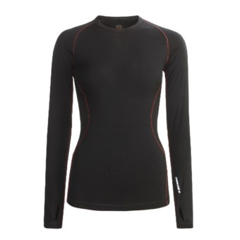 Icebreaker GT200 Pace Base Layer Top - Merino Wool, Crew Neck, Long Sleeve (For Women) in Black