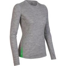 Icebreaker GT200 Pace Base Layer Top - Merino Wool, Crew Neck, Long Sleeve (For Women) in Metro - Closeouts