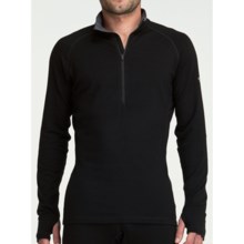 Icebreaker GT260 Pursuit Base Layer Top - Merino Wool, Zip Neck, Long Sleeve (For Men) in Black/Monsoon - Closeouts