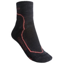 Icebreaker Hike + Lite Mini Socks - Merino Wool, Quarter-Crew (For Women) in Jet/Black/Azalea - 2nds