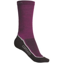 Icebreaker Hike Lite Socks - Merino Wool, 2-Pack, Crew (For Women) in Cranberry/Silver/Java - 2nds