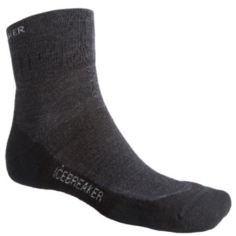 Icebreaker Hike Medium Cushion Mini Socks - Merino Wool, Quarter-Crew (For Men) in Jet/Nickel/Black