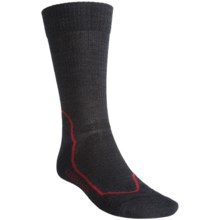 Icebreaker Hike+ Lite Crew Socks - Merino Wool (For Men) in Jet/Black/Red - 2nds
