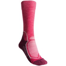 Icebreaker Hike+ Lite Socks - Merino Wool, Crew (For Women) in Cherub/Silver/Bordeaux - Closeouts
