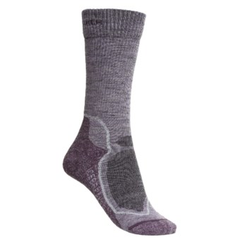 Icebreaker Hike+ Lite Socks - Merino Wool, Crew (For Women) in Silk/Silver/Vintage