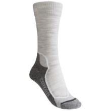 Icebreaker Hike+ Medium Cushion Crew Socks - Merino Wool (For Women) in Light Grey Heather/Charcoal Heather - 2nds