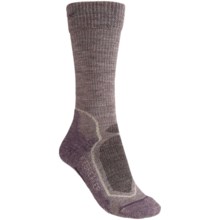 Icebreaker Hike Socks - Merino Wool, Mid Crew (For Women) in Light Purple Heather/Purple - 2nds