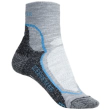 Icebreaker Hike Socks - Merino Wool, Quarter-Crew (For Women) in Grey Heather/Dark Grey Heather - 2nds