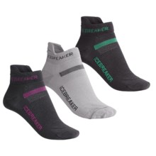 Icebreaker Merino Wool Ultralite Micro Sport Sock Grab Bag - 3-Pack, Below-the-Ankle (For Women) in Asst - 2nds