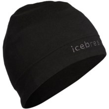 Icebreaker Mogul Beanie Hat - Merino Wool (For Men and Women) in Black/Pewter - Closeouts