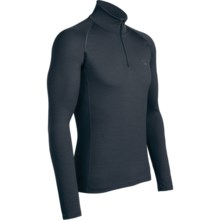 Icebreaker Mondo Base Layer Top - Merino Wool, Zip Neck, Long Sleeve (For Men) in Stealth - Closeouts