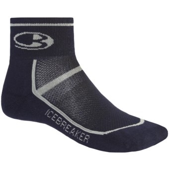 Icebreaker Multi-Sport Lite Mini Socks - Merino Wool, Quarter-Crew (For Men) in Ink/Silver/Ink