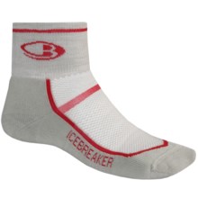 Icebreaker Multi-Sport Lite Mini Socks - Merino Wool, Quarter-Crew (For Men) in Silver/Salsa - Closeouts