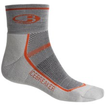 Icebreaker Multisport Cushion Mini Socks - Merino Wool, Quarter-Crew (For Men) in Silver/Cajun/Silver - 2nds
