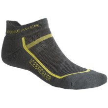 Icebreaker Multisport Cushion Socks - Merino Wool, Below-the-Ankle (For Men) in Oil/Volt/Oil - 2nds