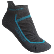Icebreaker Multisport Micro Socks - Merino Wool, Below-the-Ankle (For Women) in Oil/Gulf/Oil - 2nds