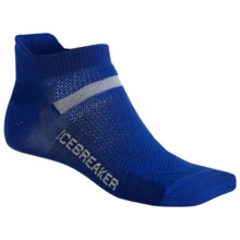 Icebreaker Multisport Superlite Micro Socks - Merino Wool, Lightweight, Below-the-Ankle (For Men) in Royal/Silver/Royal - Closeouts