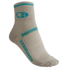 Icebreaker Multisport Ultralite Mini Socks - Merino Wool, Quarter-Crew (For Women) in Silver/Gulf - 2nds