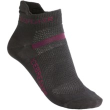 Icebreaker Multisport Ultralite Socks - Merino Wool (For Women) in Oil/Cerise/Oil - 2nds