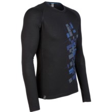 Icebreaker Oasis Print Base Layer Top - Lightweight, Merino Wool, Long Sleeve (For Men) in Intersect Black - Closeouts