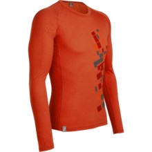 Icebreaker Oasis Print Base Layer Top - Lightweight, Merino Wool, Long Sleeve (For Men) in Intersect Cajun - Closeouts