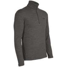 Icebreaker Original Zip Base Layer Top - Merino Wool, Zip Neck, Long Sleeve (For Men) in Gravel - Closeouts