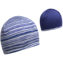 Icebreaker Pocket 200 Beanie Hat - Merino Wool, Reversible (For Men and Women) in Horizon Organic Stripe - Closeouts
