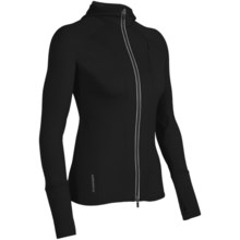 Icebreaker Quantum GT260 Hoodie Sweatshirt - UPF 50+, Merino Wool, Full Zip (For Women) in Black - Closeouts