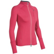 Icebreaker Quantum GT260 Hoodie Sweatshirt - UPF 50+, Merino Wool, Full Zip (For Women) in Cherub - Closeouts