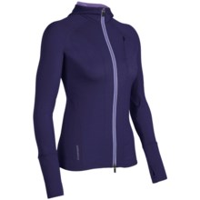 Icebreaker Quantum GT260 Hoodie Sweatshirt - UPF 50+, Merino Wool, Full Zip (For Women) in Horizon - Closeouts