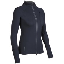 Icebreaker Quantum GT260 Hoodie Sweatshirt - UPF 50+, Merino Wool, Full Zip (For Women) in Pantsher - Closeouts