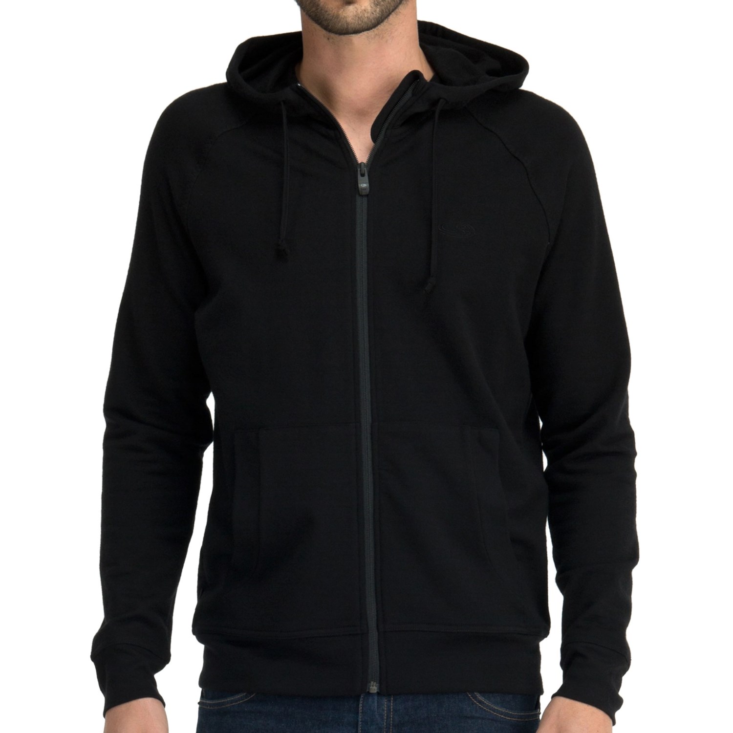 merino wool full zip hoodie men's