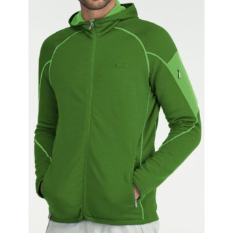 Icebreaker Real Fleece Sierra Hooded Jacket - Merino Wool (For Men) in Grass/Turf