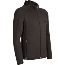Icebreaker Real Fleece Sierra Hooded Jacket - Merino Wool (For Men) in Oak/Spruce - Closeouts