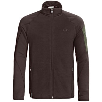 Icebreaker RealFleece 260 Sierra Jacket- Merino Wool, Full Zip (For Men) in Oak/Spruce