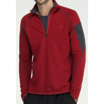 Icebreaker RealFleece 260 Sierra Shirt - Merino Wool, Zip Neck, Long Sleeve (For Men) in Mars/Monsoon