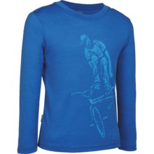 Icebreaker Rider Shirt - Merino Wool, UPF 39+, Long Sleeve (For Boys) in Pelorus - Closeouts