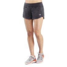 Icebreaker Run Dart Shorts - Stretch Merino Wool, Built-In Briefs (For Women) in Panther - Closeouts