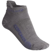 Icebreaker Run Ultralite Micro Socks - Merino Wool, Below-the-Ankle (For Women) in Twister/Wisteria - 2nds