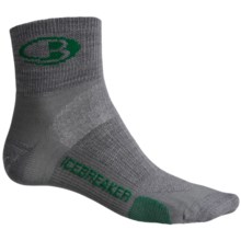 Icebreaker Run Ultralite Mini Socks - Merino Wool, Quarter-Crew (For Men) in Twister/Cricket/Twister - 2nds