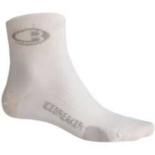 Icebreaker Run Ultralite Mini Socks - Merino Wool, Quarter-Crew (For Men) in White/Silver/White - 2nds