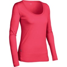 Icebreaker SF150 Tech Shirt - Merino Wool, Scoop Neck, Long Sleeve (For Women) in Hibiscus - Closeouts