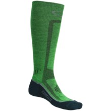 Icebreaker Ski Lite Socks - Merino Wool, Over-the-Calf (For Men) in Yellow Green/Dark Green - 2nds