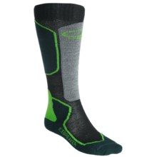 Icebreaker Ski Mid Socks - Merino Wool, Over-the-Calf, Midweight (For Men) in Dark Green/Grey - 2nds